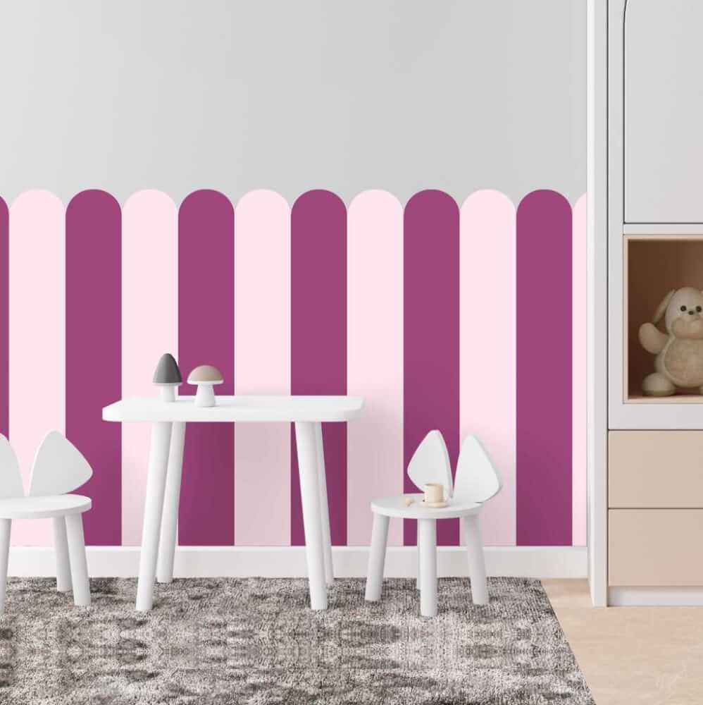 Textilaufkleber Bogen - Pink Garden (Frische warme Farbe mit Sanftheit)