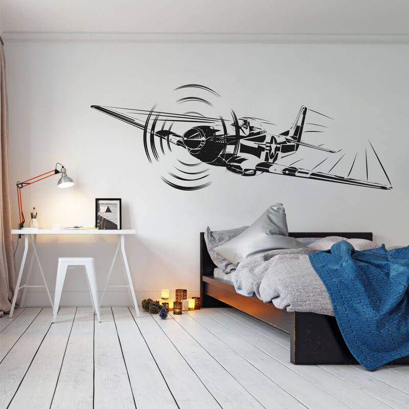 Wandtattoo Jagdflugzeug